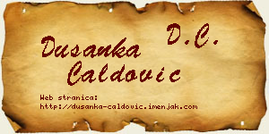 Dušanka Ćaldović vizit kartica